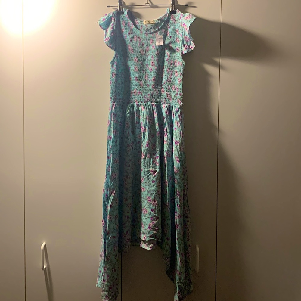 Baby blue summer flower dress